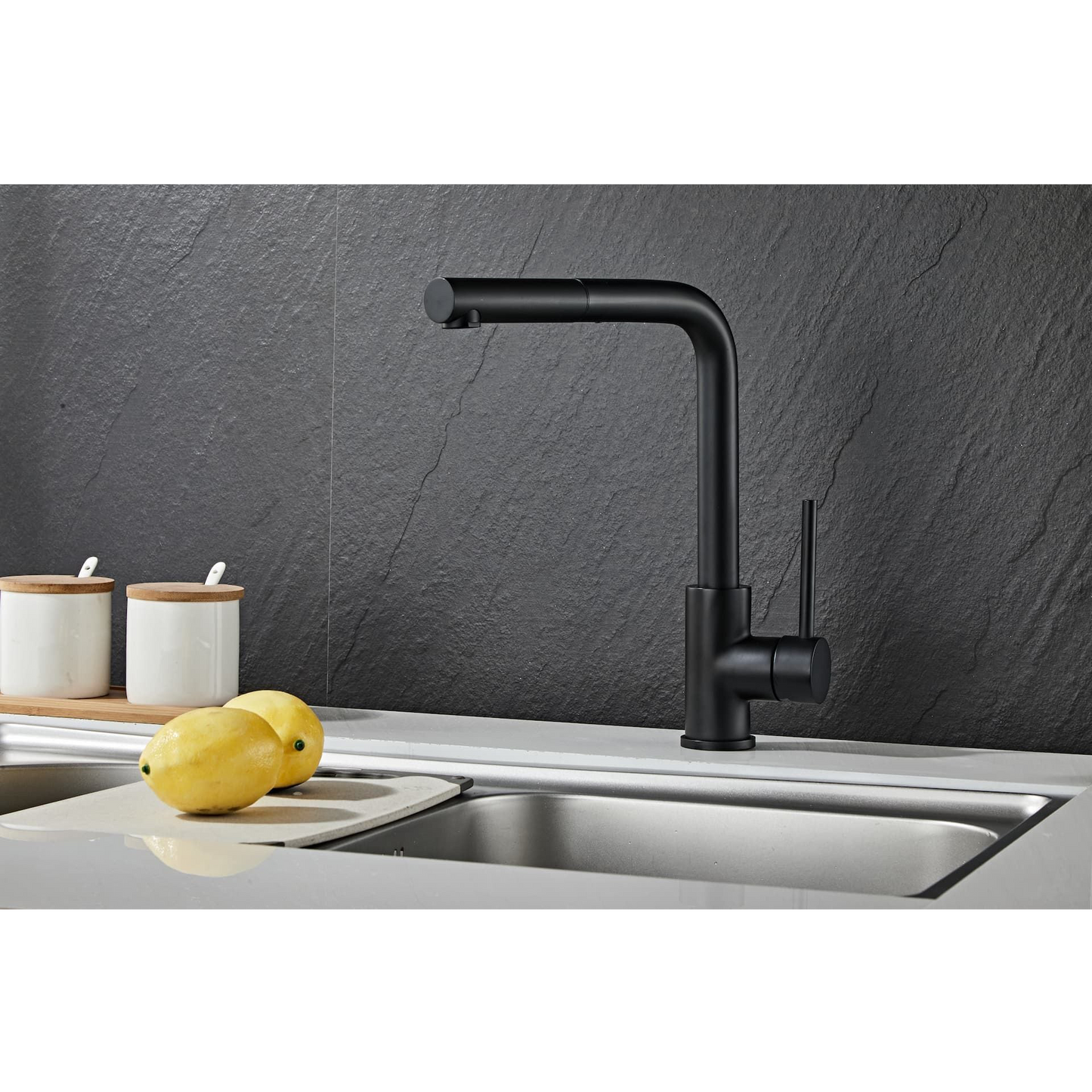 Kitchen tap with pull-out - Black