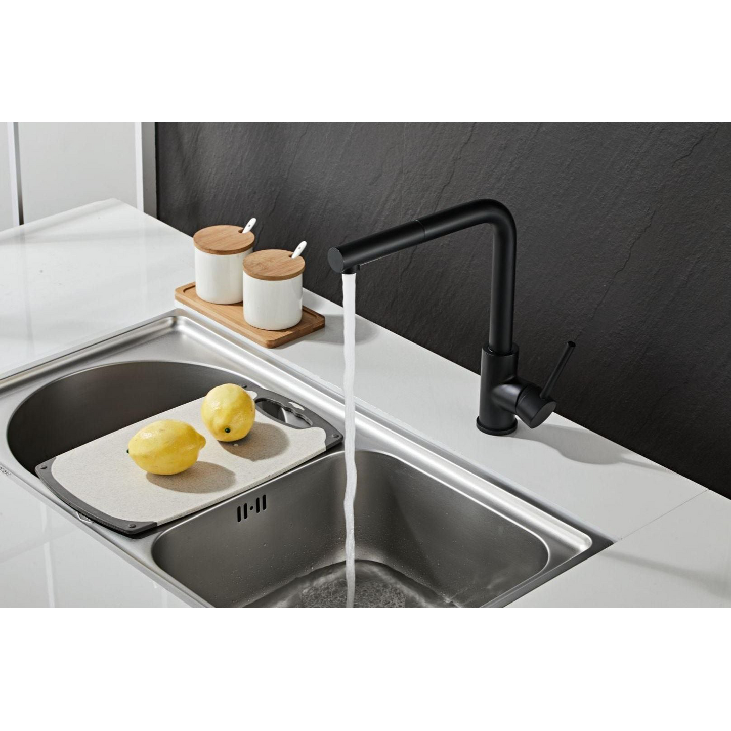 Kitchen tap with pull-out - Black