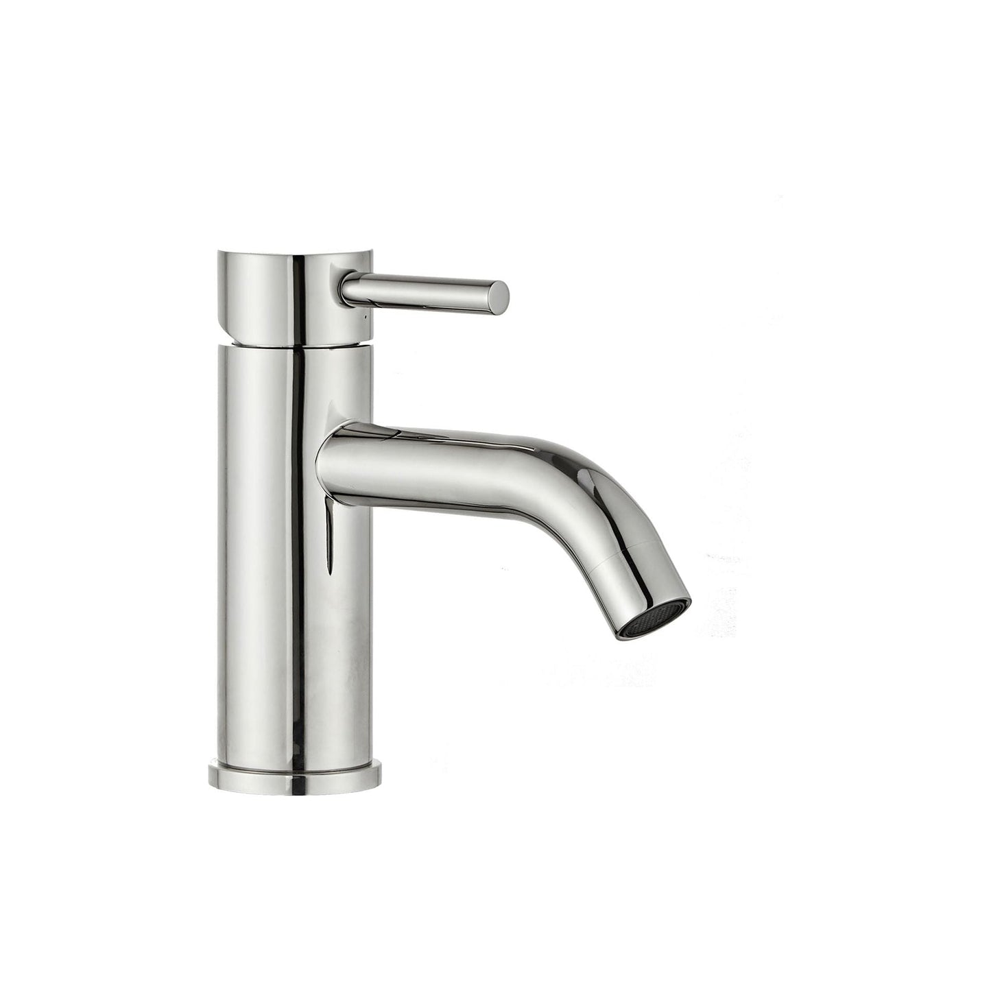 Waschtischarmatur mit abgewinkeltem Endzapfen – Poliert (Chrom)