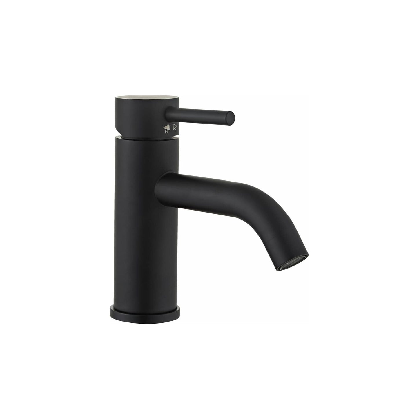 Waschtischarmatur mit abgewinkeltem Auslauf – Schwarz