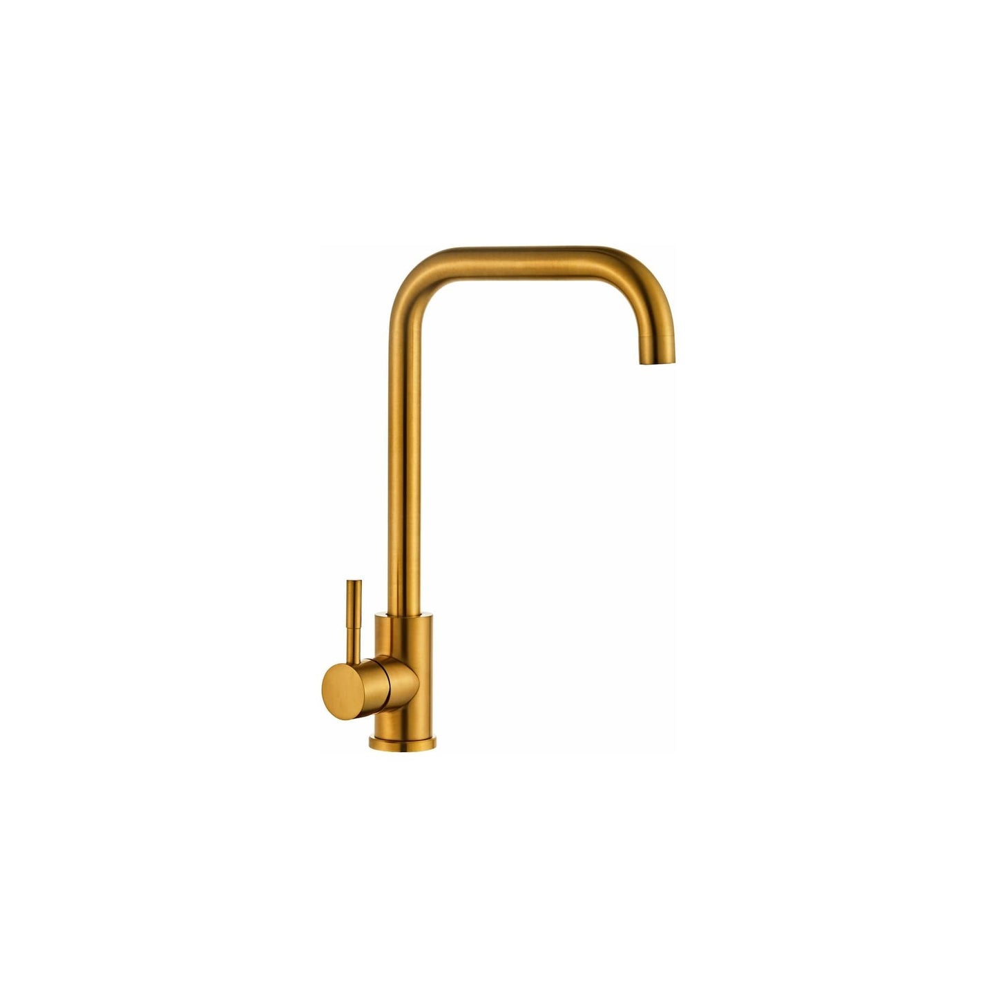 Kitchen faucet w/angled spout - Brushed gold