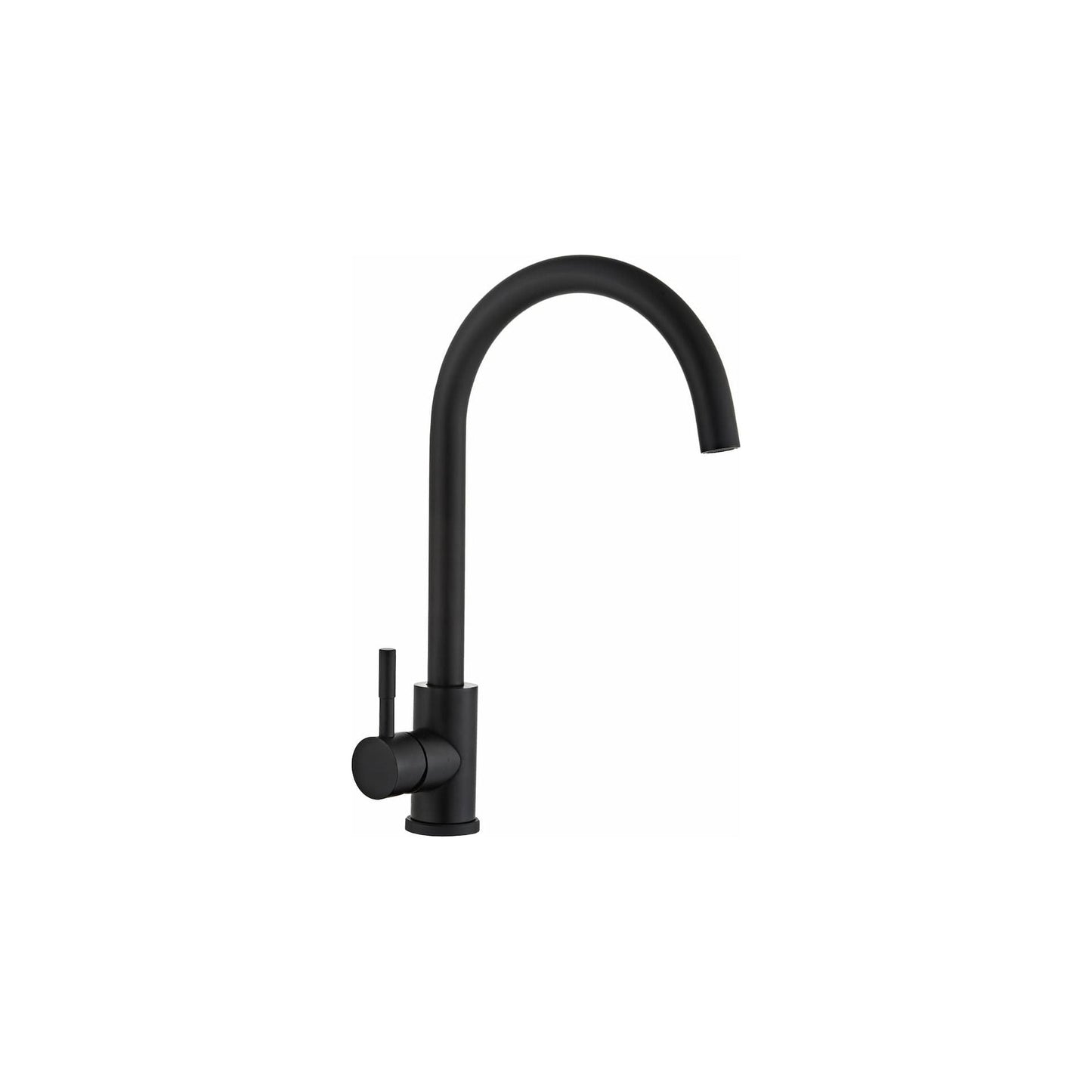 Kitchen faucet w/curved spigot - Black