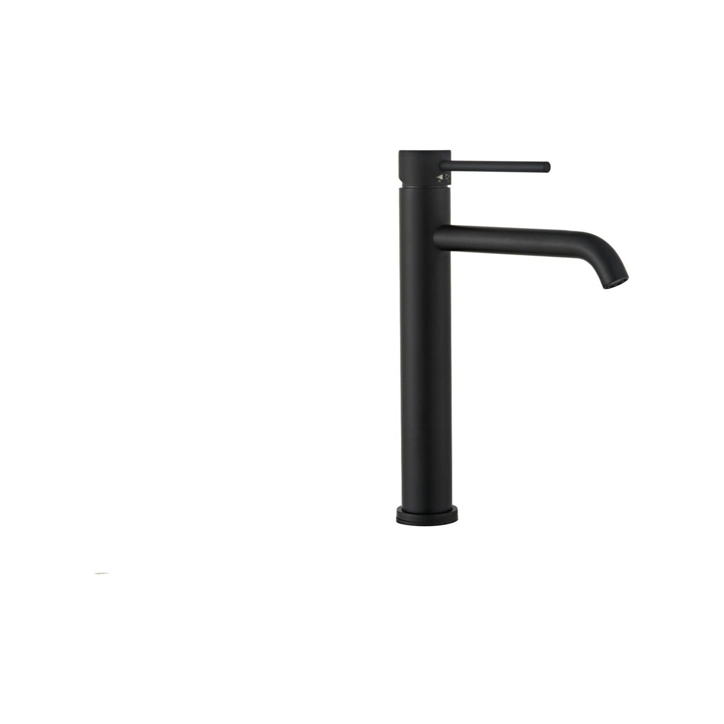 Waschtischarmatur mit abgewinkeltem Auslauf – Hoch – Schmal – Mattschwarz