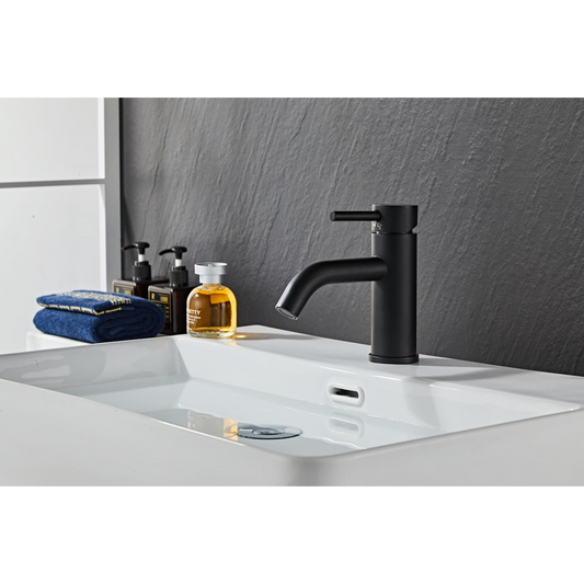 Washbasin fitting w/angled end spout - Black