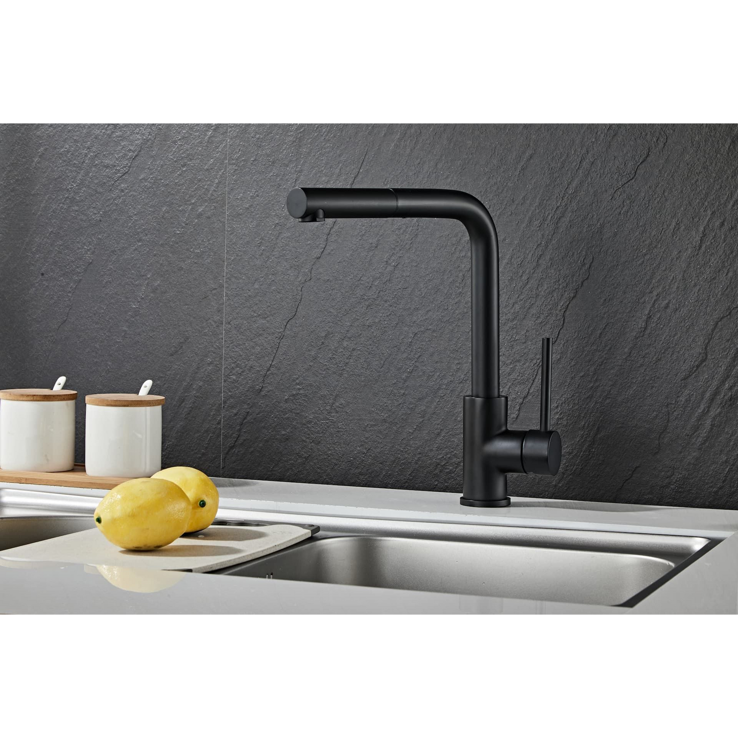 Kitchen tap with pull-out - Black