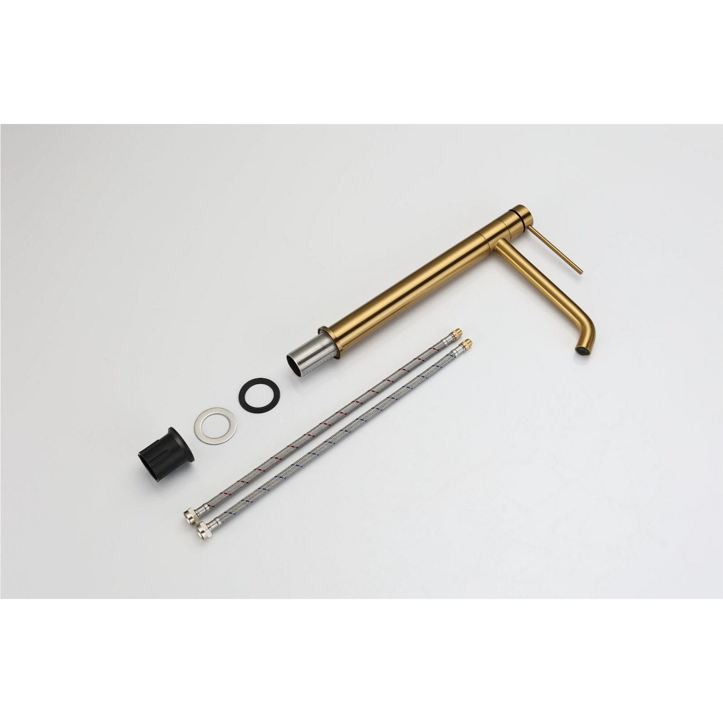 Kitchen faucet w/adjustable tap - Brushed gold