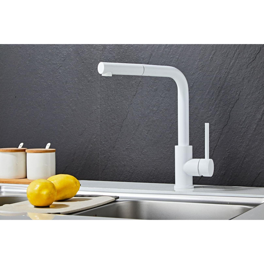 Kitchen faucet w/pull-out - Matt white