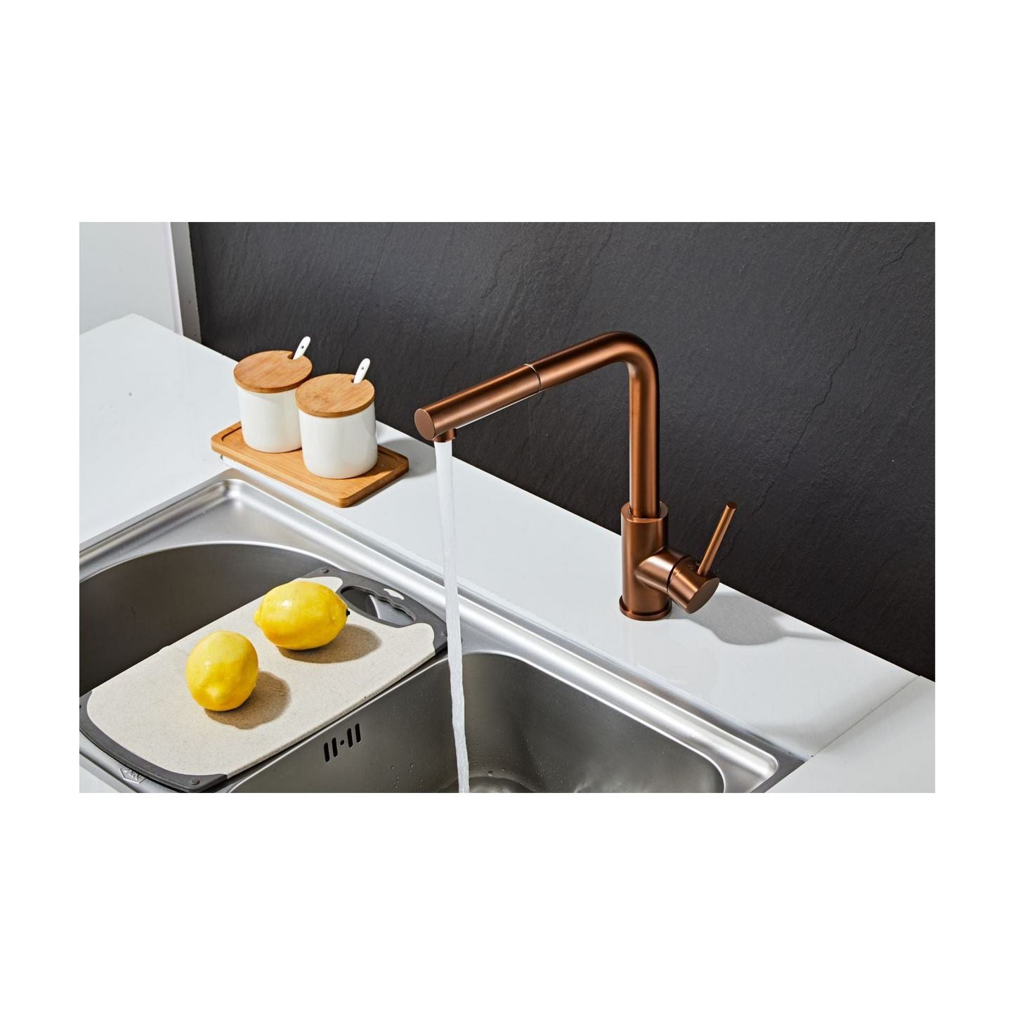 Kitchen tap with pull-out - Copper