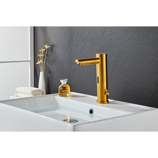 Washbasin fitting w/sensor - Brushed gold