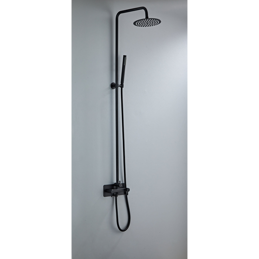 Outdoor shower set w/heat regulation - Matt black