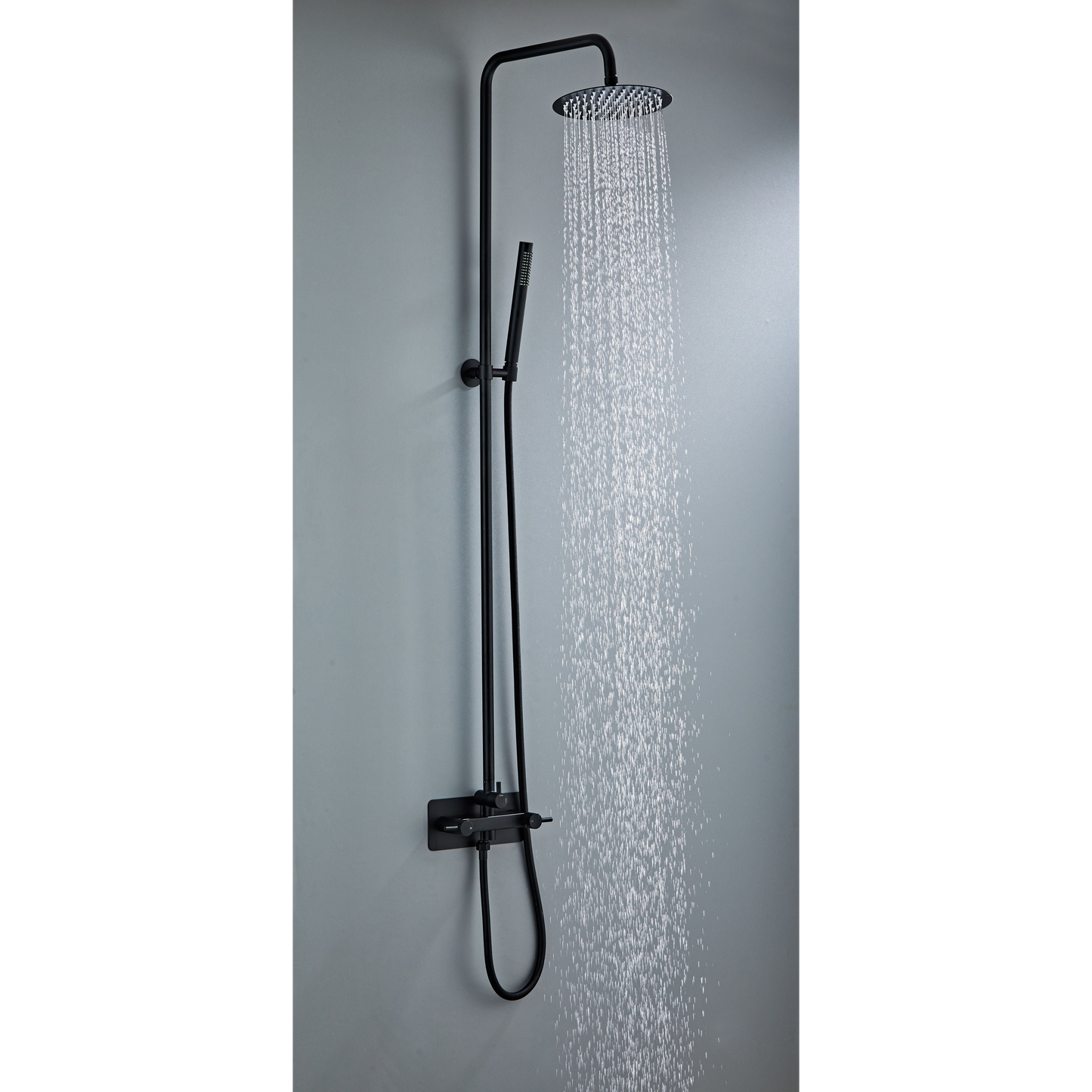 Outdoor shower set w/heat regulation - Matt black