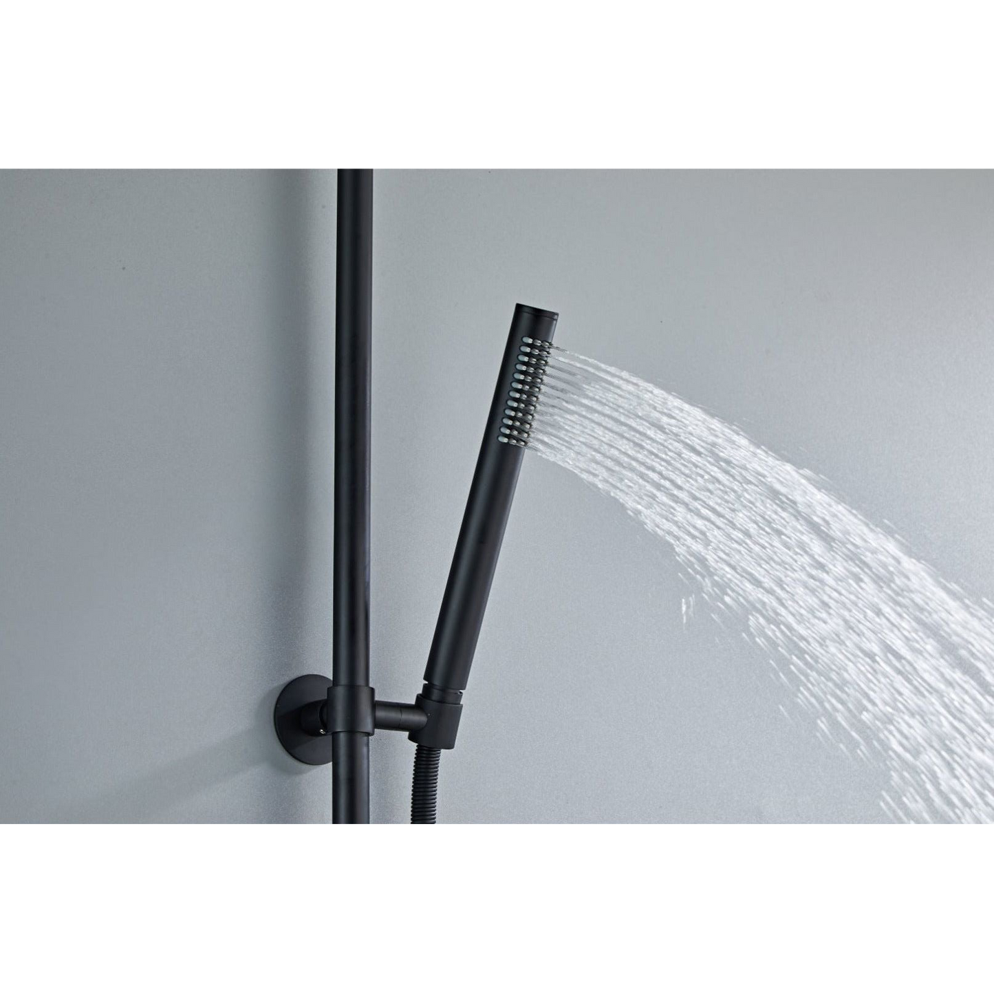 Outdoor shower set w/heat regulation - Matt black