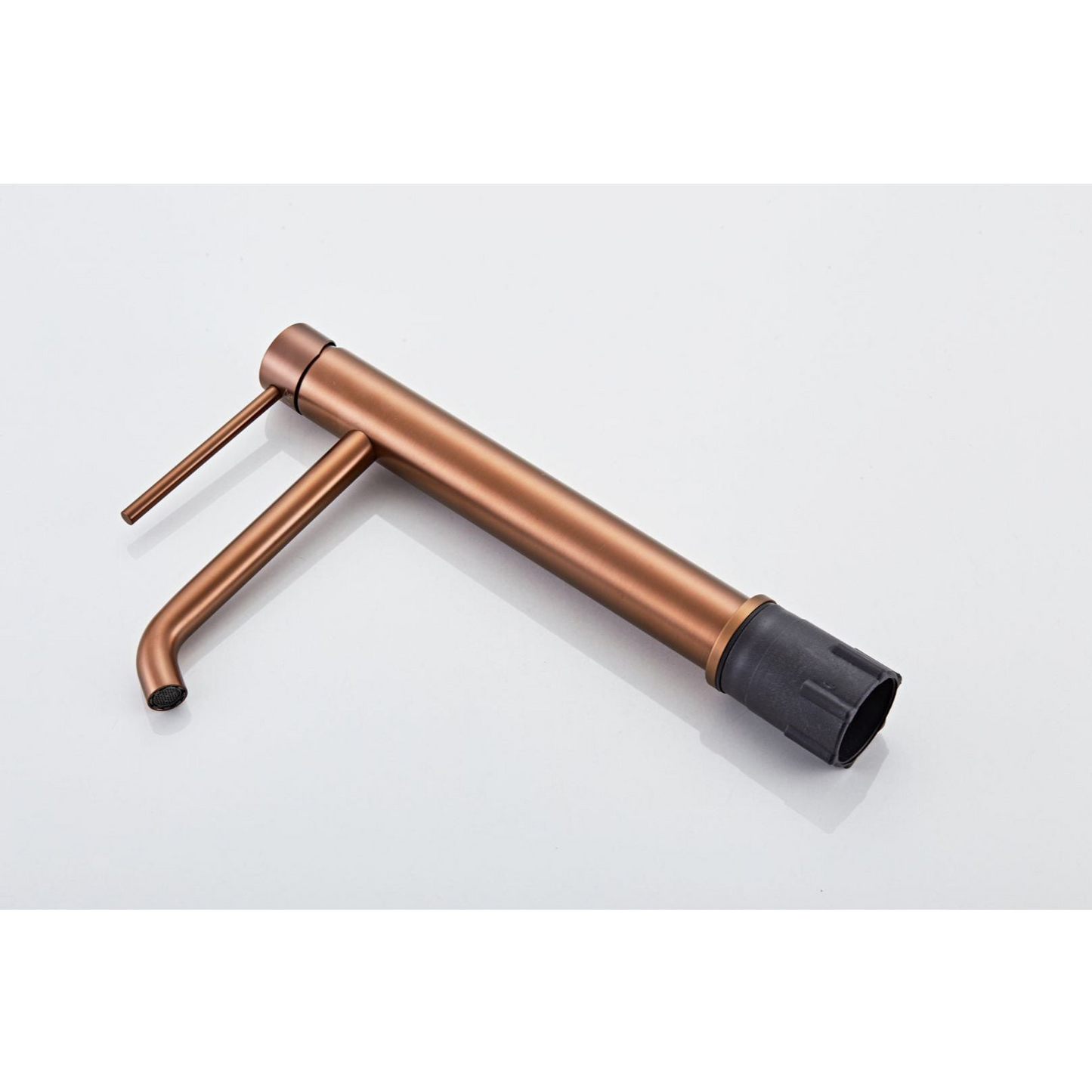 Washbasin fitting w/angled end spigot - Tall - Slim - Copper