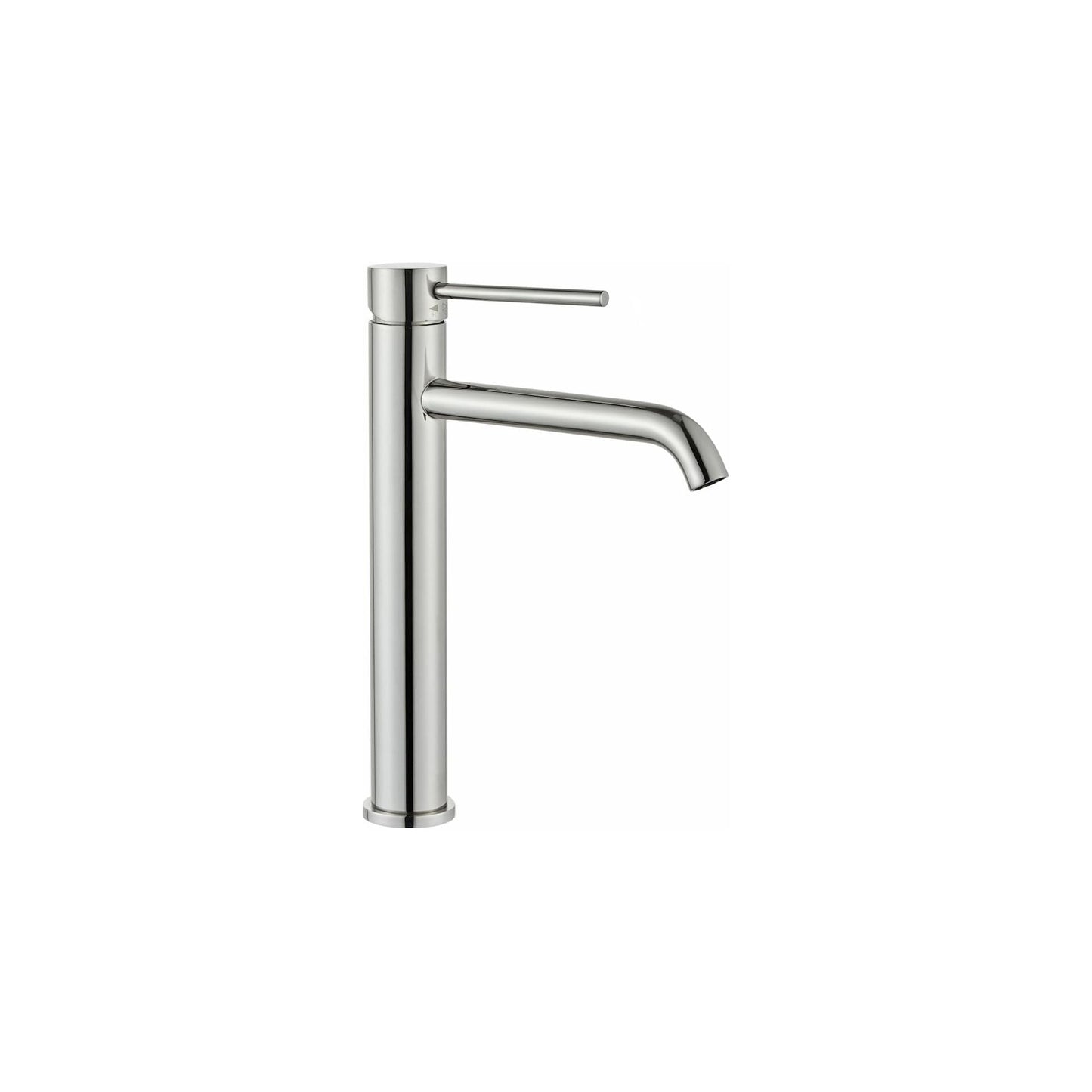 Washbasin fitting w/angled end spout - Tall - Slim - Polished (chrome)