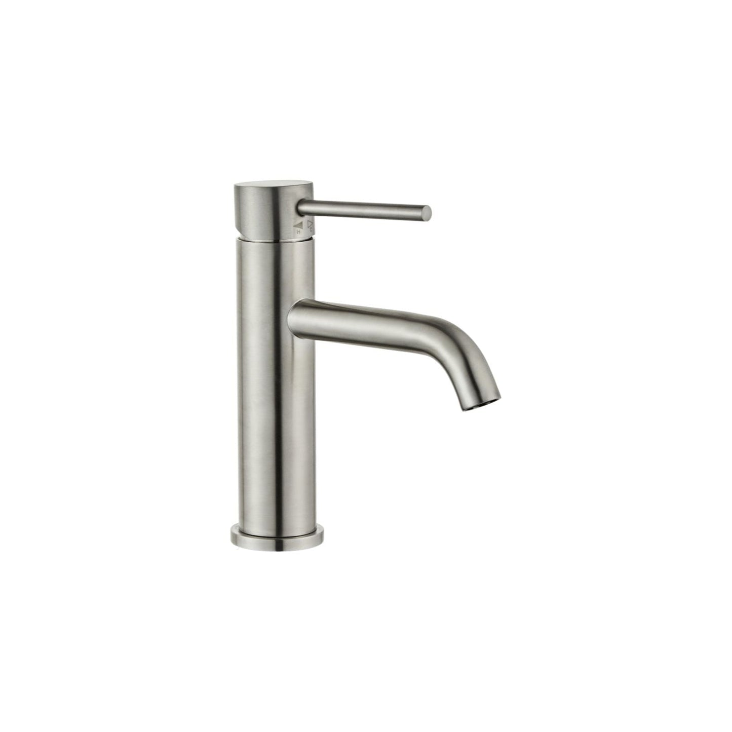Håndvaskearmatur m/vinklet studs -Slim - Børstet stål
