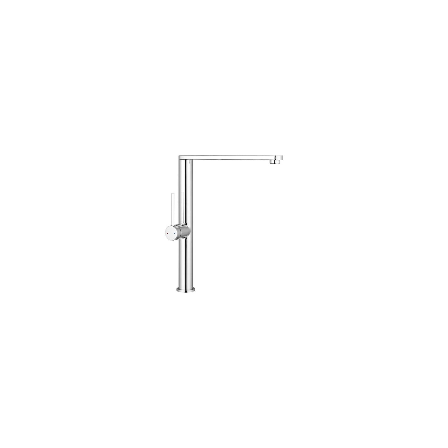 Kitchen faucet w/flat tap - Polished (chrome)