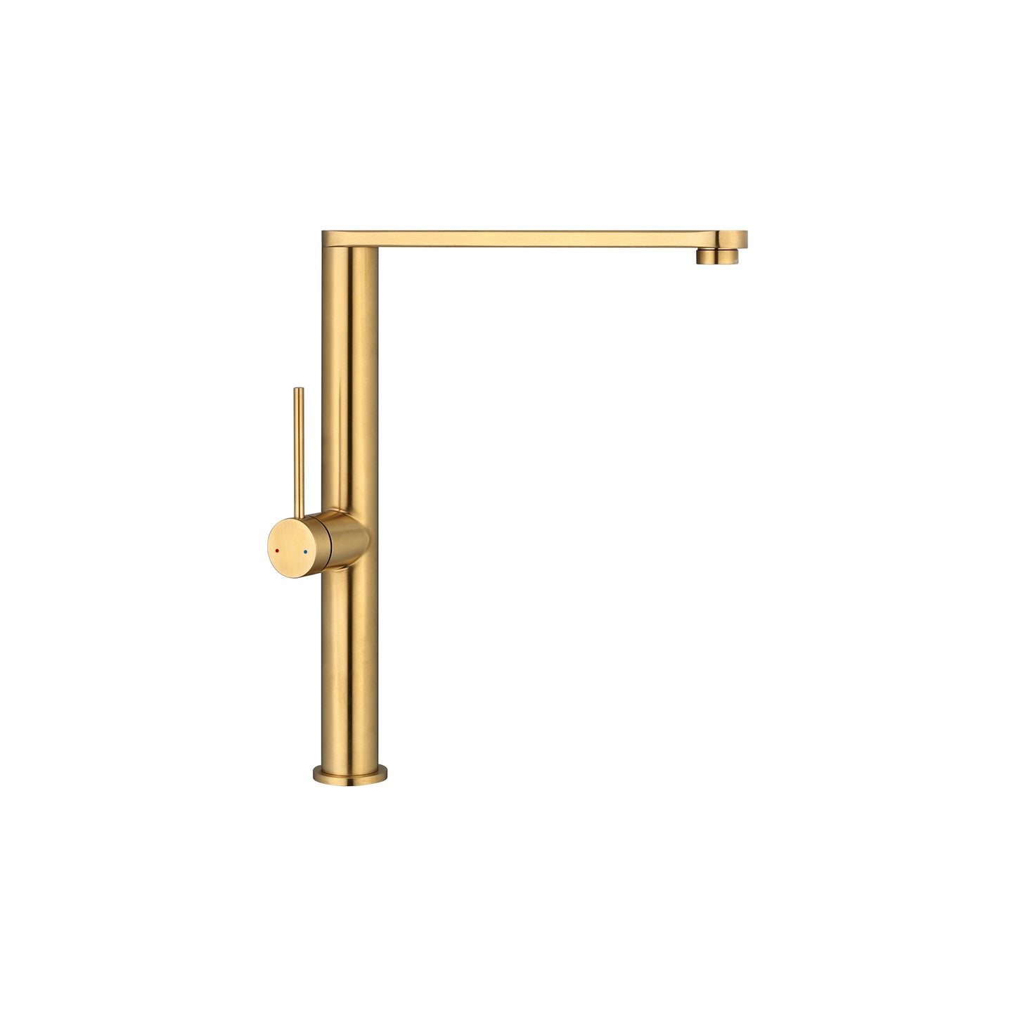 Kitchen faucet w/flat tap - Brushed gold