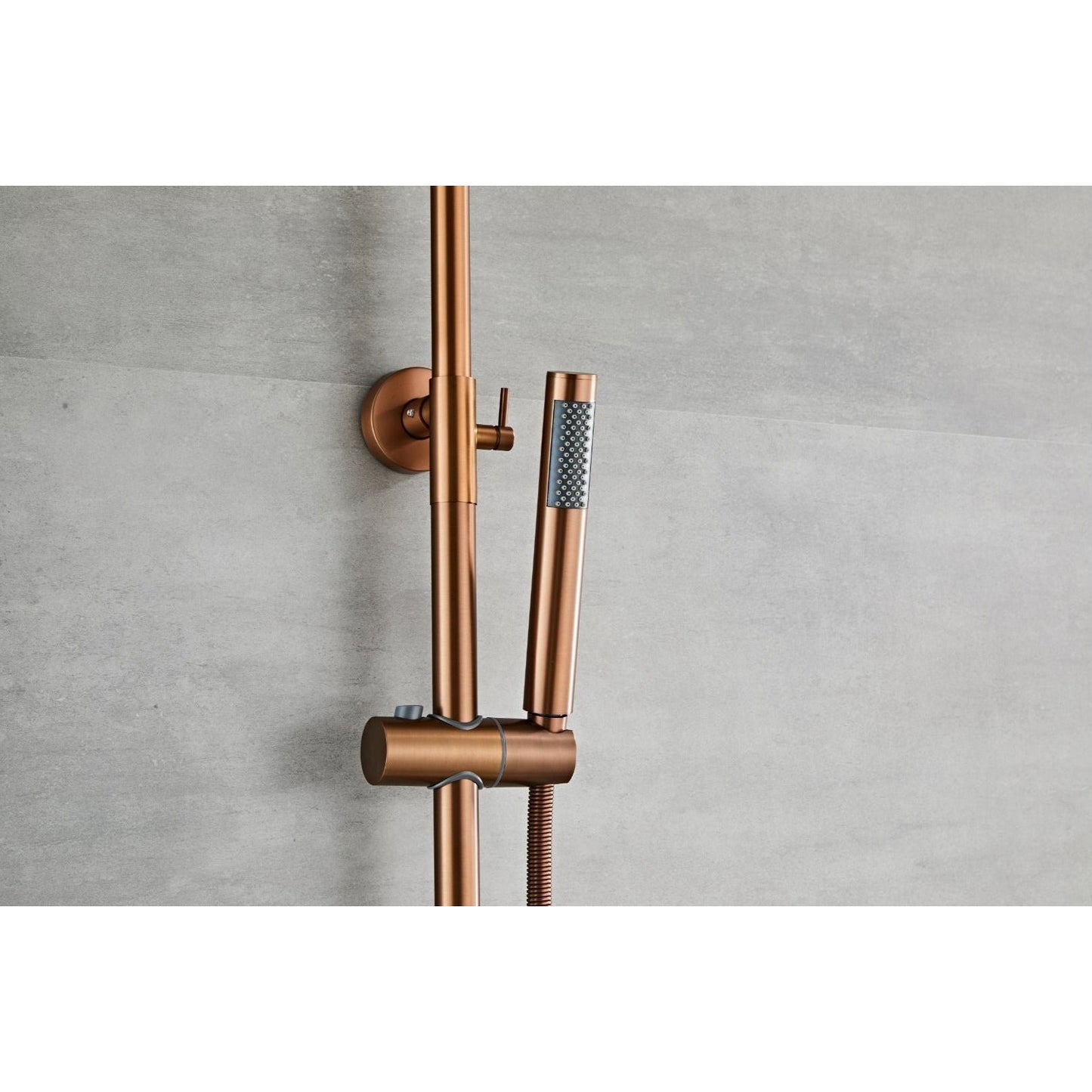 Shower set with thermostatic mixer - Copper