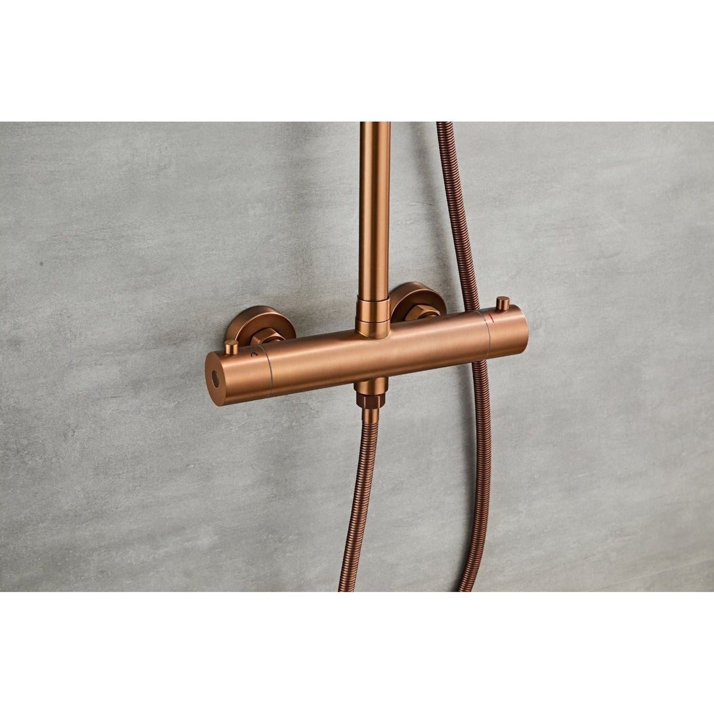 Shower set with thermostatic mixer - Copper