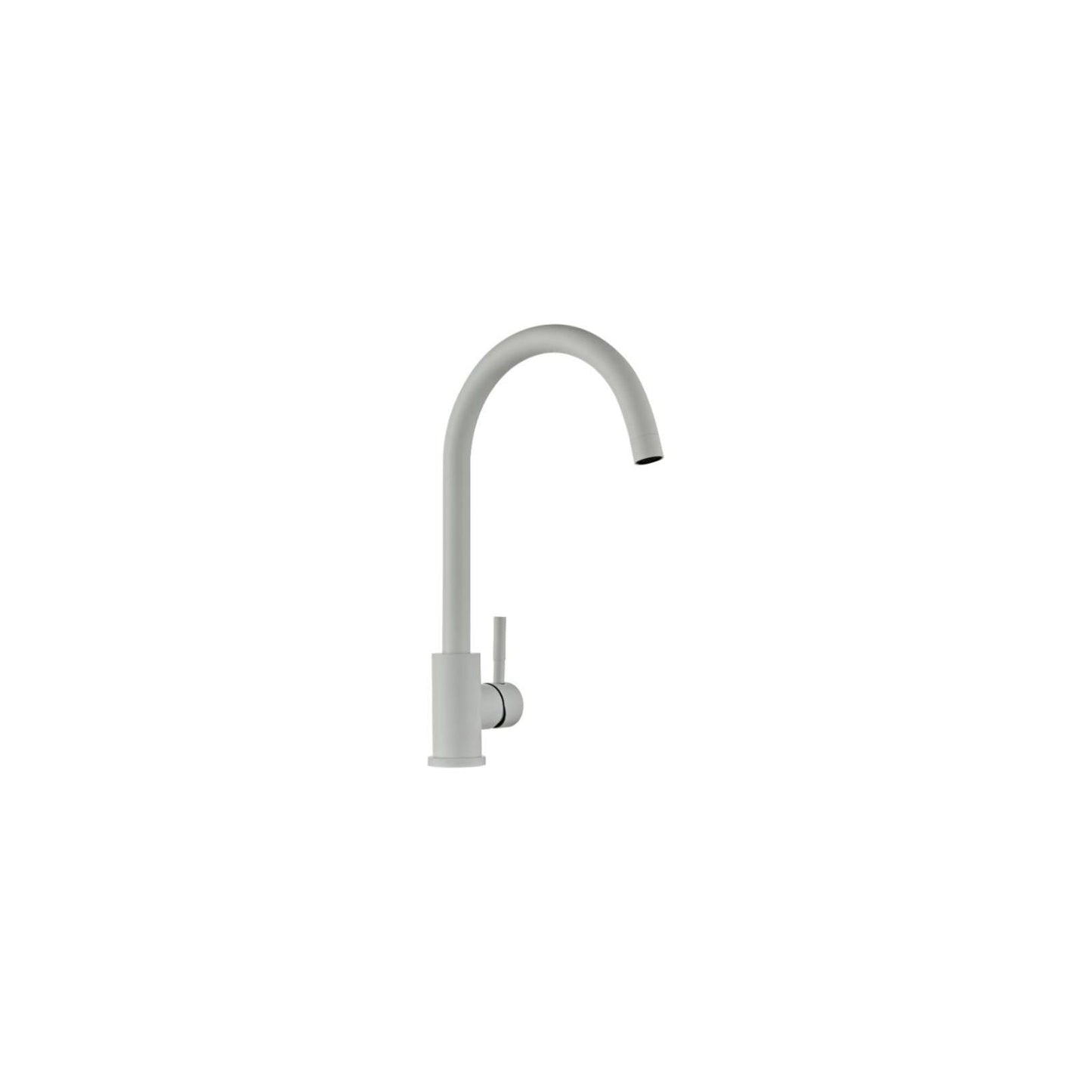 Kitchen faucet w/curved spigot - Matt white