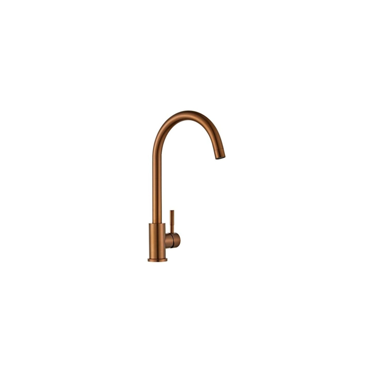 Kitchen faucet w/curved spigot - Copper