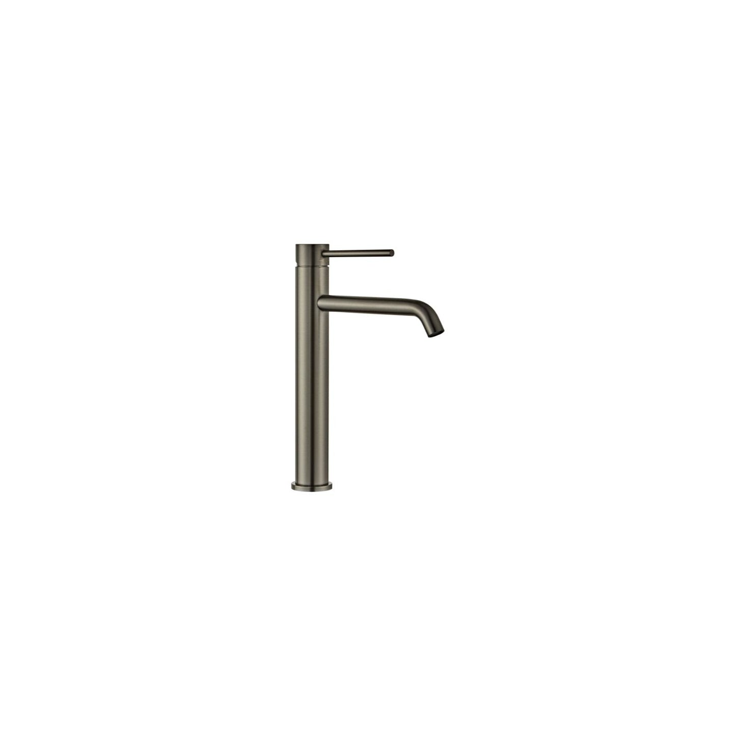 Washbasin fitting w/angled end spout - Tall - Slim - Gun metal