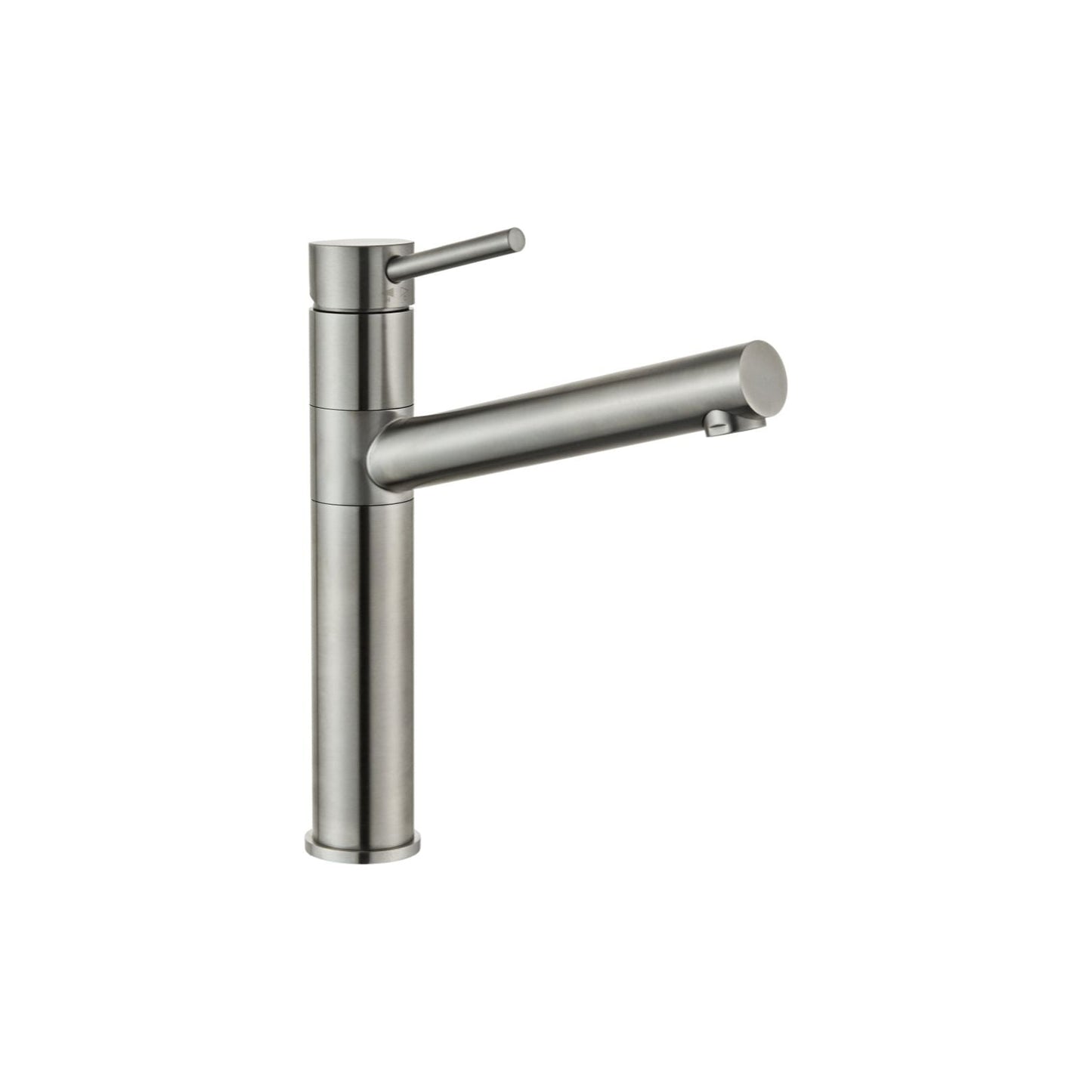 Kitchen faucet w/slanted tap - Brushed steel